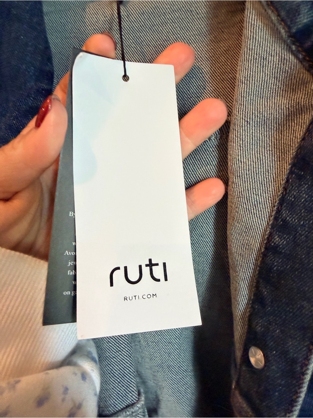 Ruti Cropped Hooded Denim Jacket NWT - Picture 6 of 6